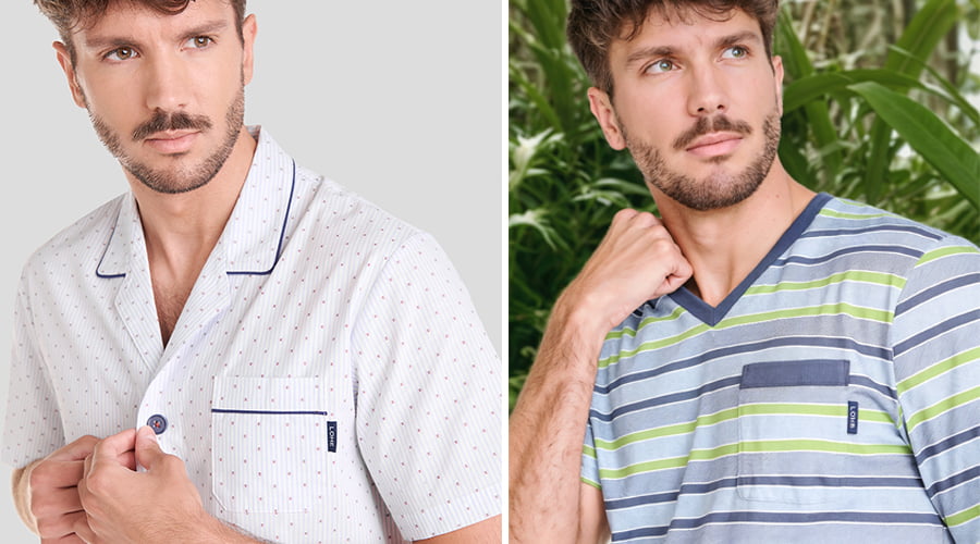 men's summer pyjamas in cool cotton shorts LOHE