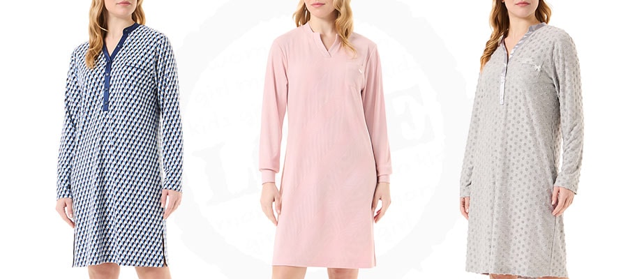 Models of women's nightdresses ideal for Mother's Day presents